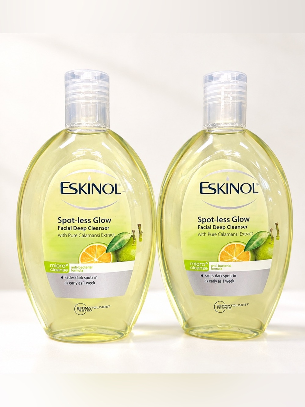 2x Eskinol Calamansi Spotless Glow Facial Deep Cleanser 225mL Sealed